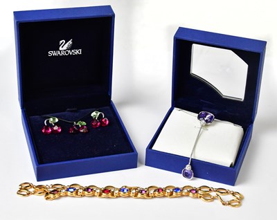 Lot 994 - SWAROVSKI; a boxed set of earrings and...