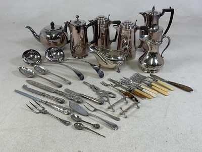 Lot 176 - A group of silver plate including a pair of...