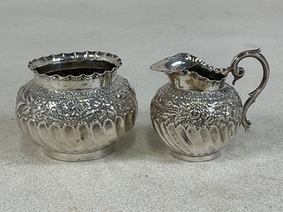 Lot 184 - A late Victorian embossed hallmarked silver...