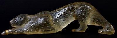 Lot 309 - LALIQUE; a crystal figure, 'Zeila Panther',...