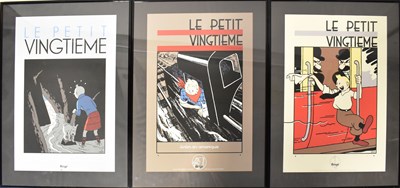 Lot 371 - HERGÉ; three reproduction archive posters for...
