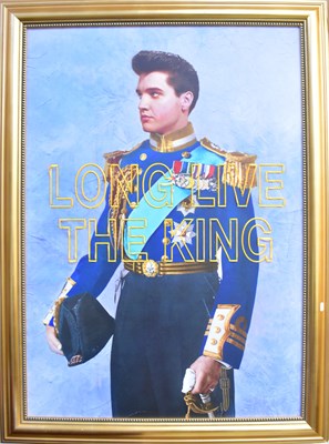 Lot 440 - A custom artwork depicting Elvis Presley in...