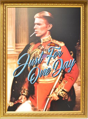 Lot 441 - A custom artwork depicting David Bowie smoking...
