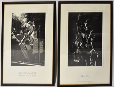 Lot 627 - Two black and white musician posters featuring...