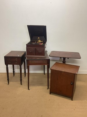 Lot 330 - A mahogany Pembroke table, a small Victorian...