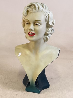 Lot 4 - A vintage fibreglass bust of Marilyn Monroe,...