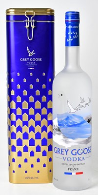 Lot 258 - GREY GOOSE VODKA; a single litre bottle, in...