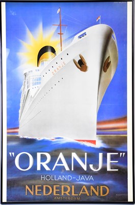 Lot 585 - A reproduction travel poster for Holland-Java,...