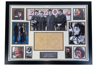 Lot 151 - JOHN LENNON (1940-1980); pen and ink sketch,...