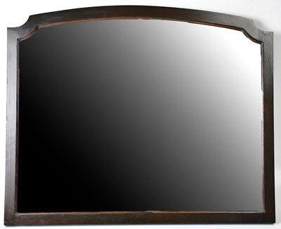 Lot 100 - A mahogany framed wall mirror with bevelled...