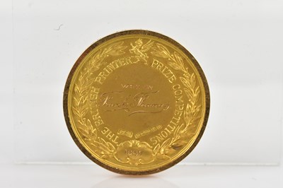 Lot 219 - A 15ct yellow gold medal awarded to Frank...