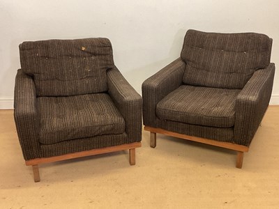 Lot 260 - A pair of 1970s Swedish upholstered lounge...