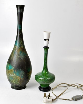 Lot 185 - A Japanese bronze soliflor bud vase, with...