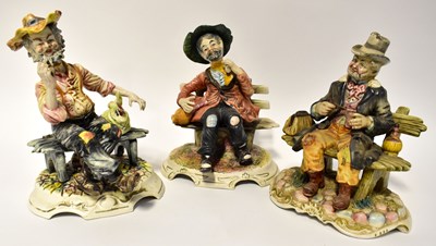 Lot 80 - CAPIDOMONTE; eight figures including three...