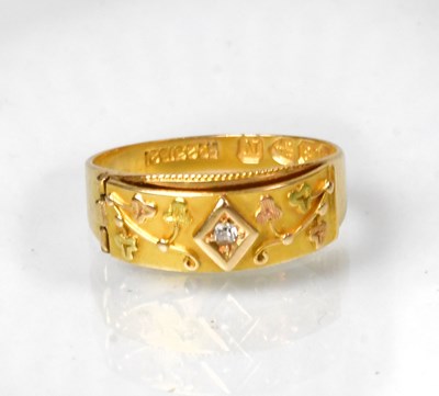 Lot 791 - EDWARD VAUGHTON; a Victorian 18ct gold ring in...