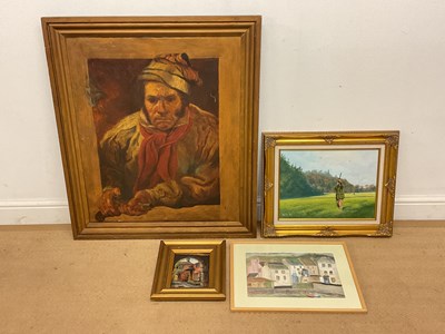 Lot 170 - UNATTRIBUTED; oil on canvas, portrait of a man,...