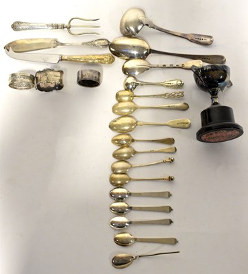 Lot 590 - Various items of silver cutlery, including...