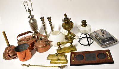 Lot 543 - A quantity of copper and brassware, to include...
