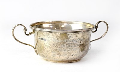 Lot 870 - An Edward VII hallmarked silver twin-handled...