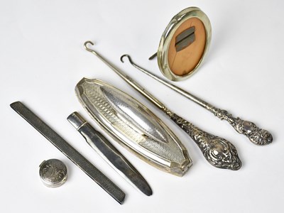 Lot 720 - A group of hallmarked silver items, comprising...