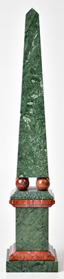 Lot 61 - A contemporary red and green veined marble...