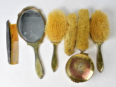 Lot 719 - A hallmarked silver six-piece dressing table...