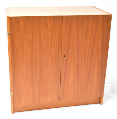 Lot 57 - A contemporary teak two-door cabinet, 93 x 41...