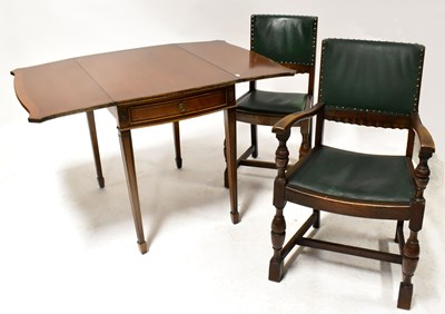 Lot 42 - A reproduction mahogany satinwood line inlaid...