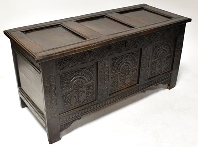 Lot 29 - A late 18th/early 19th century oak triple...