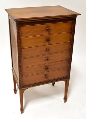 Lot 24 - An early 20th century mahogany six-drawer...