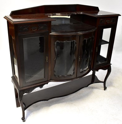 Lot 20 - An Edwardian mahogany drop-centre chiffonier...