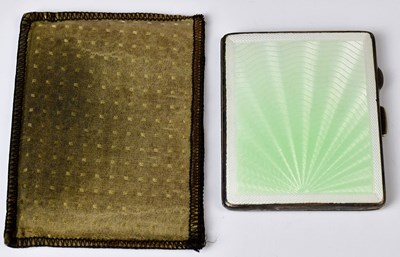 Lot 527 - An Art Deco hallmarked silver cigarette case...