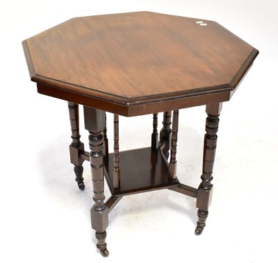 Lot 17 - An Edwardian mahogany hexagonal occasional...