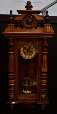 Lot 70 - A walnut Vienna wall clock, the ivorine...