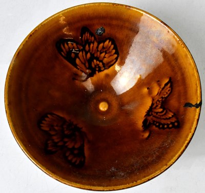 Lot 138 - A 20th century Chinese rice bowl with brown...