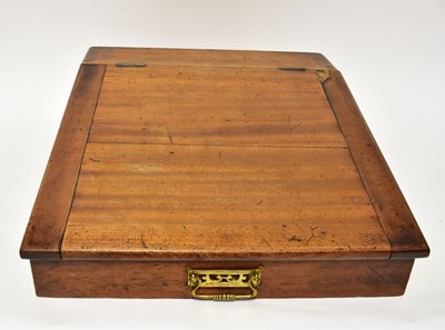 Lot 25 - A Victorian mahogany clerk's desk with brass...