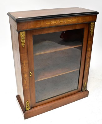 Lot 22 - A Victorian inlaid mahogany pier cabinet with...