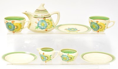 Lot 169 - CLARICE CLIFF; a Lynton Honey Dew pattern part...