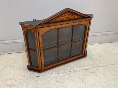 Lot 71 - A 19th century Dutch mahogany and inlaid wall...