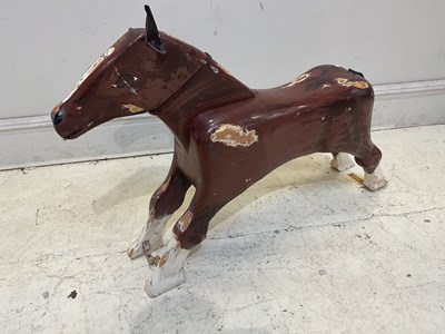 Lot 315 - A vintage painted wooden fairground horse,...