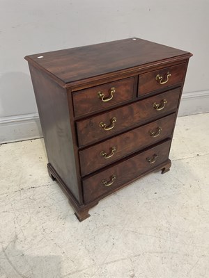 Lot 72 - A 19th century mahogany chest of two short...