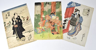 Lot 188 - KUNISADA UTAGAWA (1786-1855); three woodblock...