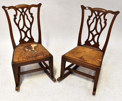 Lot 26 - A pair of Georgian-style oak children's...