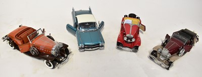 Lot 342 - Eight Danbury Mint model cars, a 1958 Chrysler...