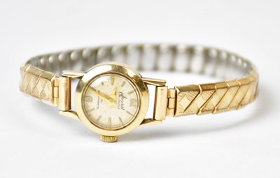 Lot 1051 - ACCURIST; a 9ct gold cocktail watch, the...