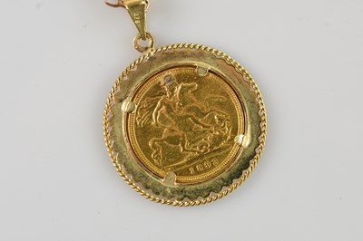 Lot 340 - A Victorian old head half sovereign, 1893,...