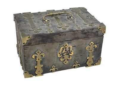 Lot 2 - A c 1820 French silk and brass Gothic...