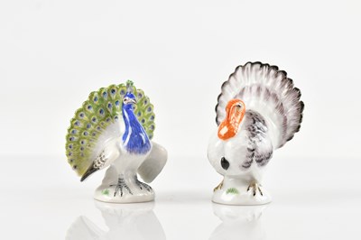 Lot 1086 - MEISSEN; two 20th century porcelain models...