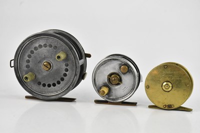 Lot 1421 - EASICAST; a vintage salmon reel, diameter 10cm,...
