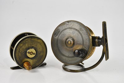 Lot 1420 - MALLOCH'S PATENT; a brass salmon reel,...